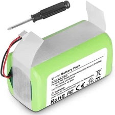 RVBAT850 Battery for Shark Ion Robot Vacuum RV1001AE R75 14.4V 3000mAh 2-Prong