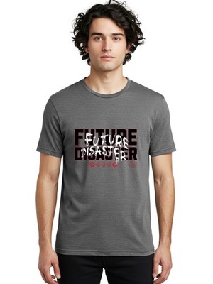 Future-Disaster Mens Graphic Tee,100% Cotton,Casual Summer Wear