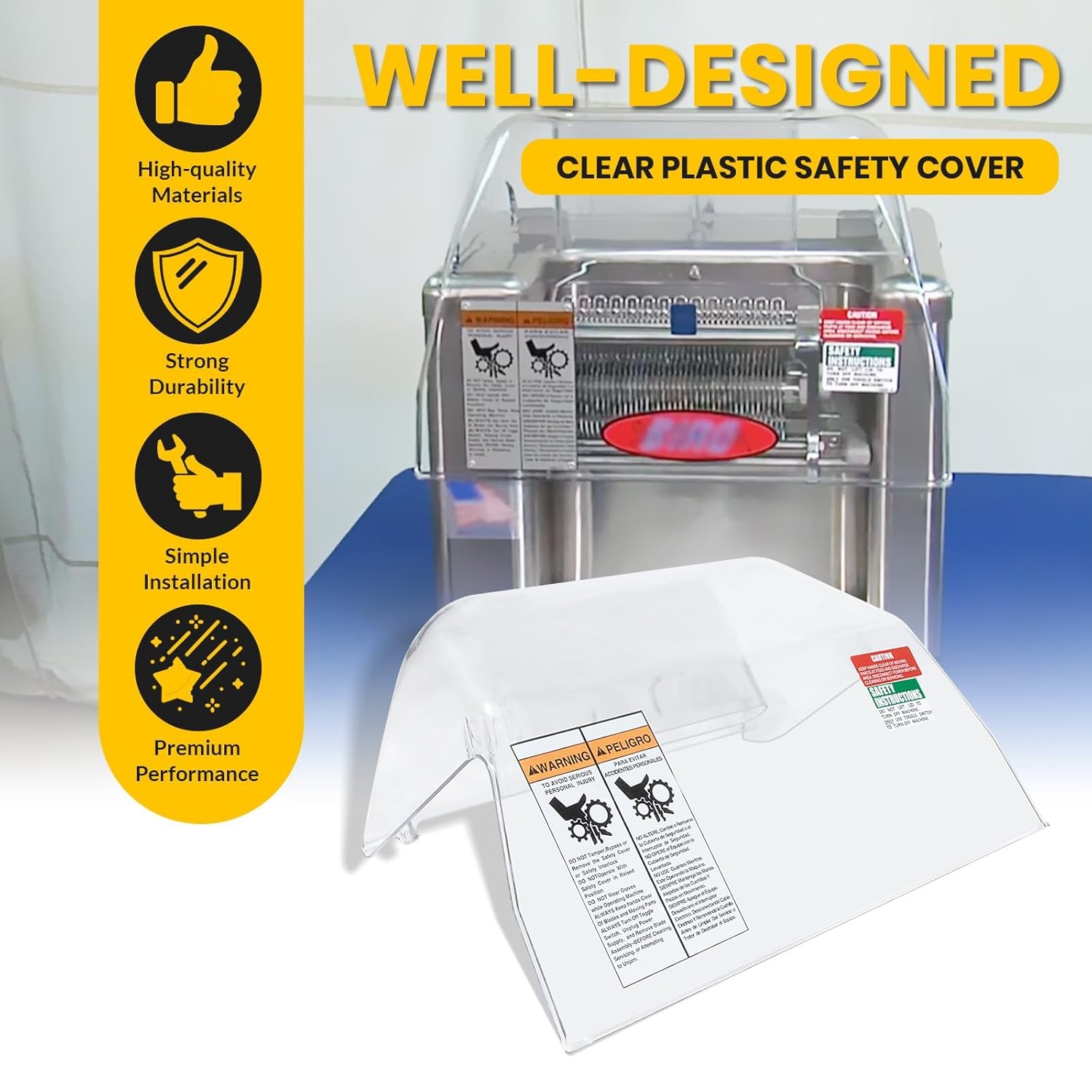 Clear Plastic Safety Cover for Biro Tenderizers Pro 9 Sir Steak T3247-1 TA3096M2