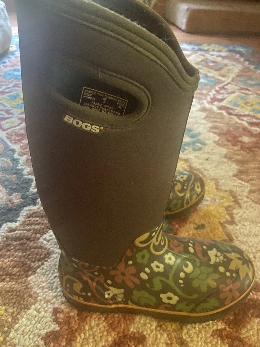クラシック　12 Bogs Women's Rubber Upper Rain Boot for sale | eBay