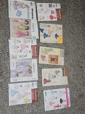 Vintage Baby Doll Clothing Wardrobe Sewing Pattern Lot