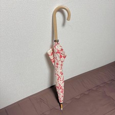 KOMIYA SHOTEN Long Umbrella Parasol Sun  Rain Sakura Bamboo Handle USED Japan