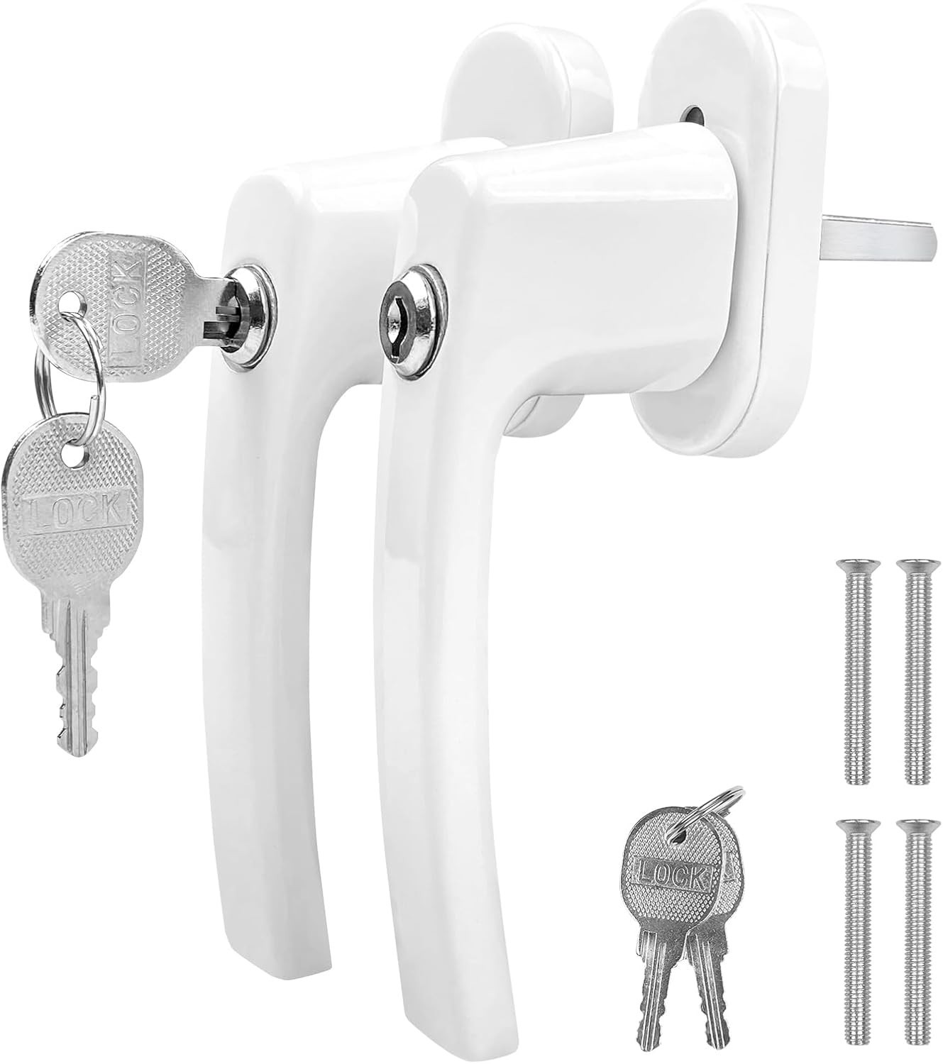 Poignée de fenêtre aluminium Avesteir en lot de 2 poignées verrouillables pour la sécurité
