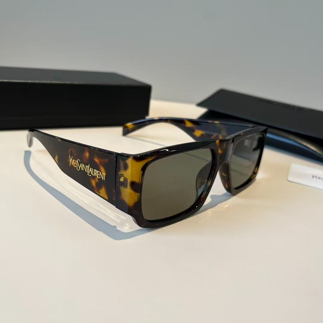 Saint Laurent Fashion Hawksbill  Square Frame Sunglasses 57-18-140 thumbnail 2