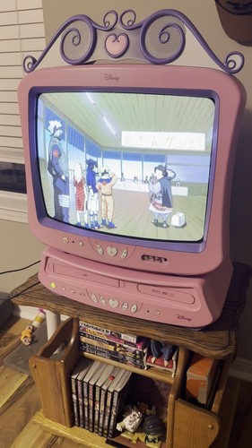 Disney Princess 19" CRT TV DVD VCR VHS Player Combo COMPLETE  DT1900 LOCAL ONLY - Video 1 of 1