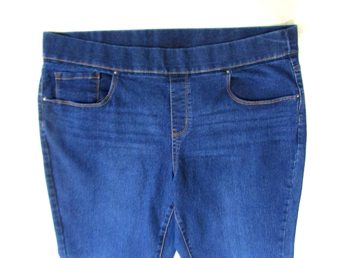 Terra & Sky Womens Pull On Jeans Size 1X (16W-18W) Slimming Ankle - Picture 2 of 6