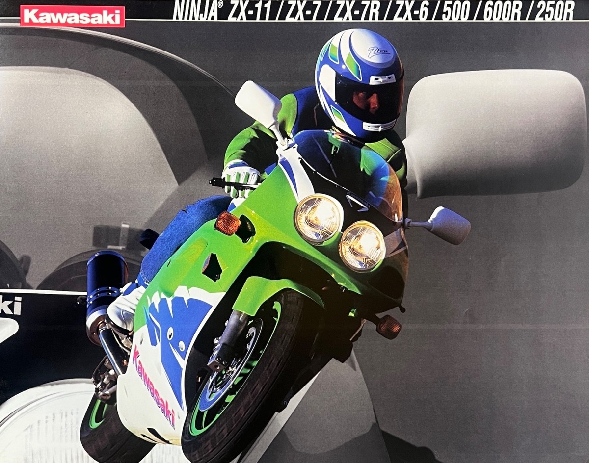 1994 Kawasaki 12-page sport bike Ninja brochure ZX11 ZX750 ZX600