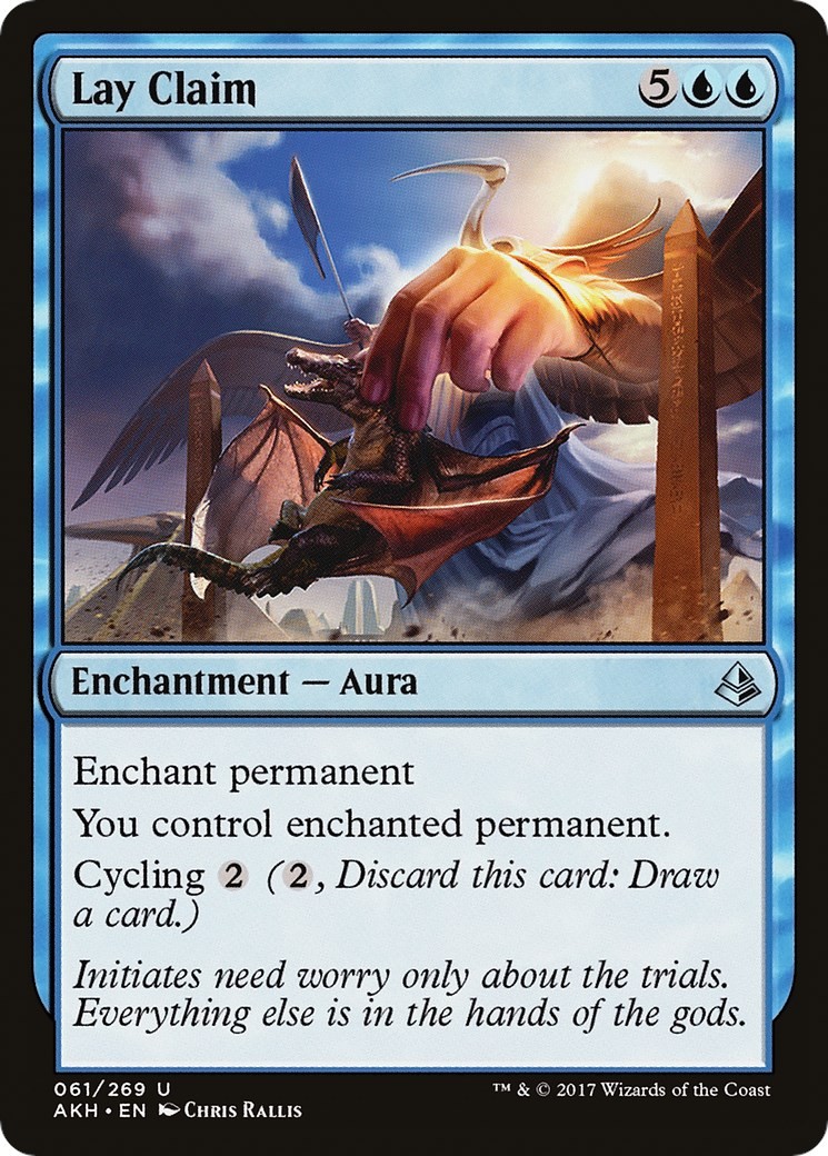 FOIL Lay Claim Magic The Gathering Foil Amonkhet - LP