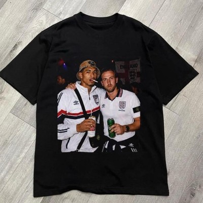 England Kane & Bellingham Step Bros Style Graphic T-shirt, Football Fan S-5XL