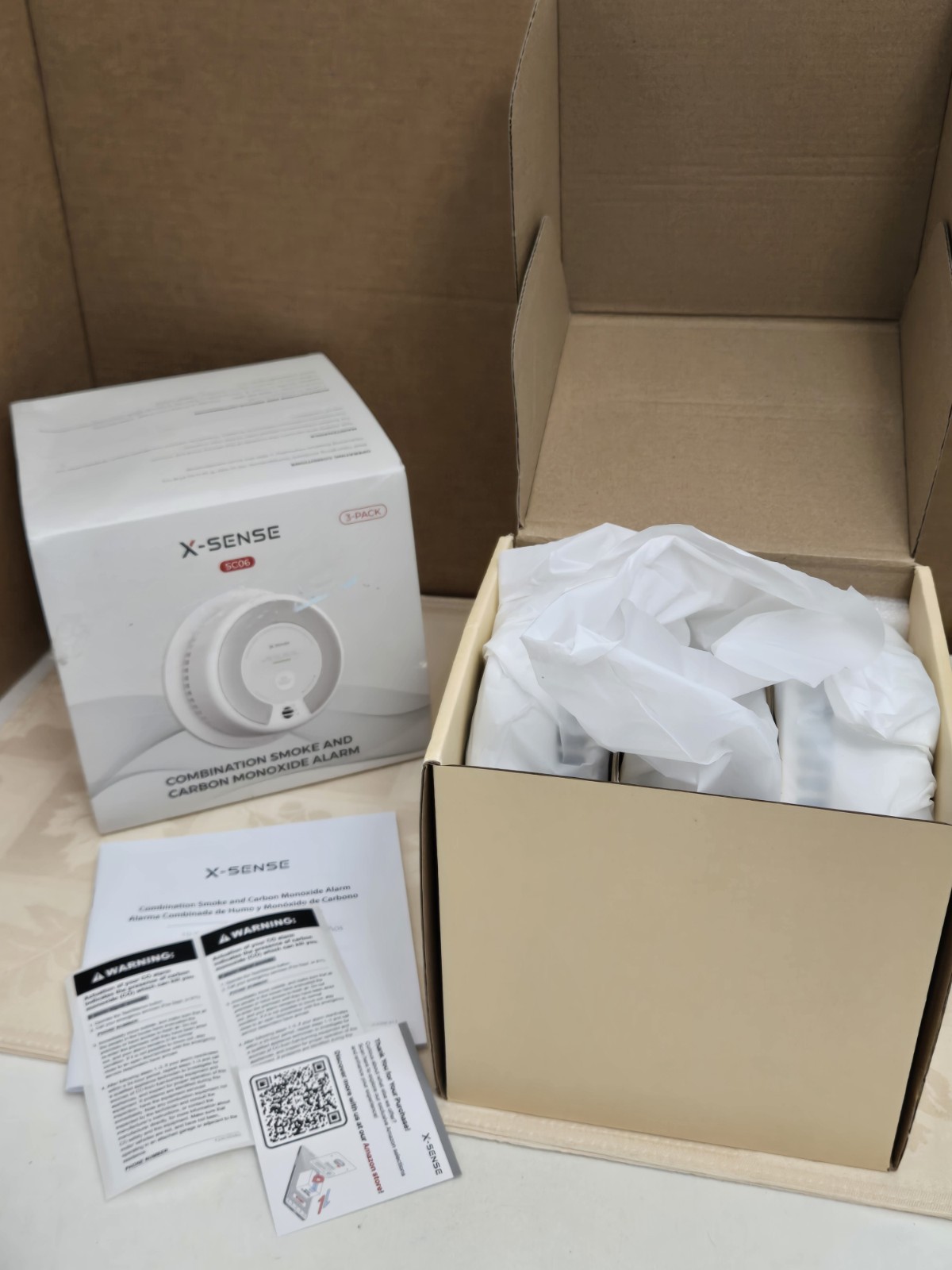 X-Sense Combination Smoke & Carbon Monoxide Alarm SC06 3-Pack