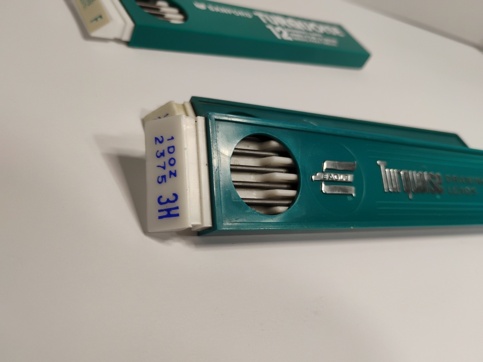 Vintage Berol EAGLE Turquoise Set of 3 Dozen Drawing Leads F, 2H & 3H # 2375