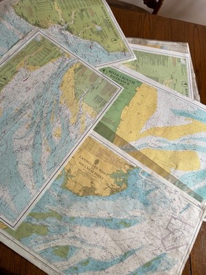 22x Planning charts & Soundings in m ADMIRALTY43x 60 cm 2001 maps, south east ma