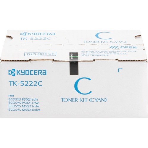 Kyocera TK-5222C Original Standard Yield Toner Cartridge - Cyan - 1 Each