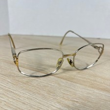 Vintage Gucci GG2279 Z60 Eyeglasses Gold Silver Metal FRAMES ONLY 55-17-135