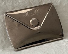 Vintage silverplate tri-fold envelope / handb...