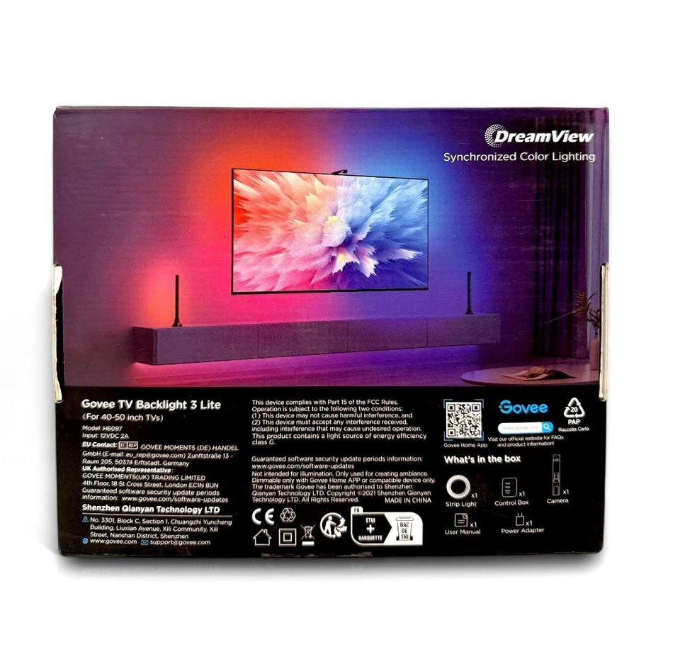 GOVEE H6097 TV Backlight 3 Lite Camera WiFi Voice Assistant (40 - 50") - Z03 - Image 4 of 4