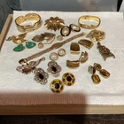 18 Vintage To Now Gold Tone Costume Jewelry Pieces A Few Signed All Wearable