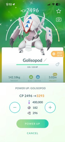 Pokemon Tra-de Go✨XXL✨Level 50 Shiny Golisopod✨3 Moves