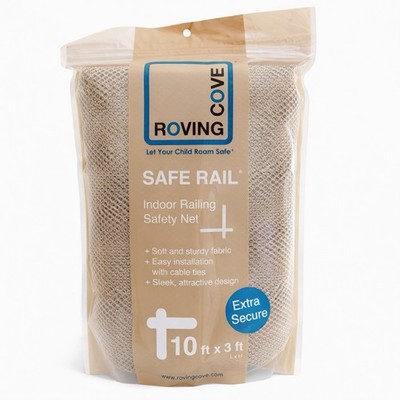 Roving Cove Safe Rail Bed Rail Safety Net 10ft x 3ft Beige Extra Secure