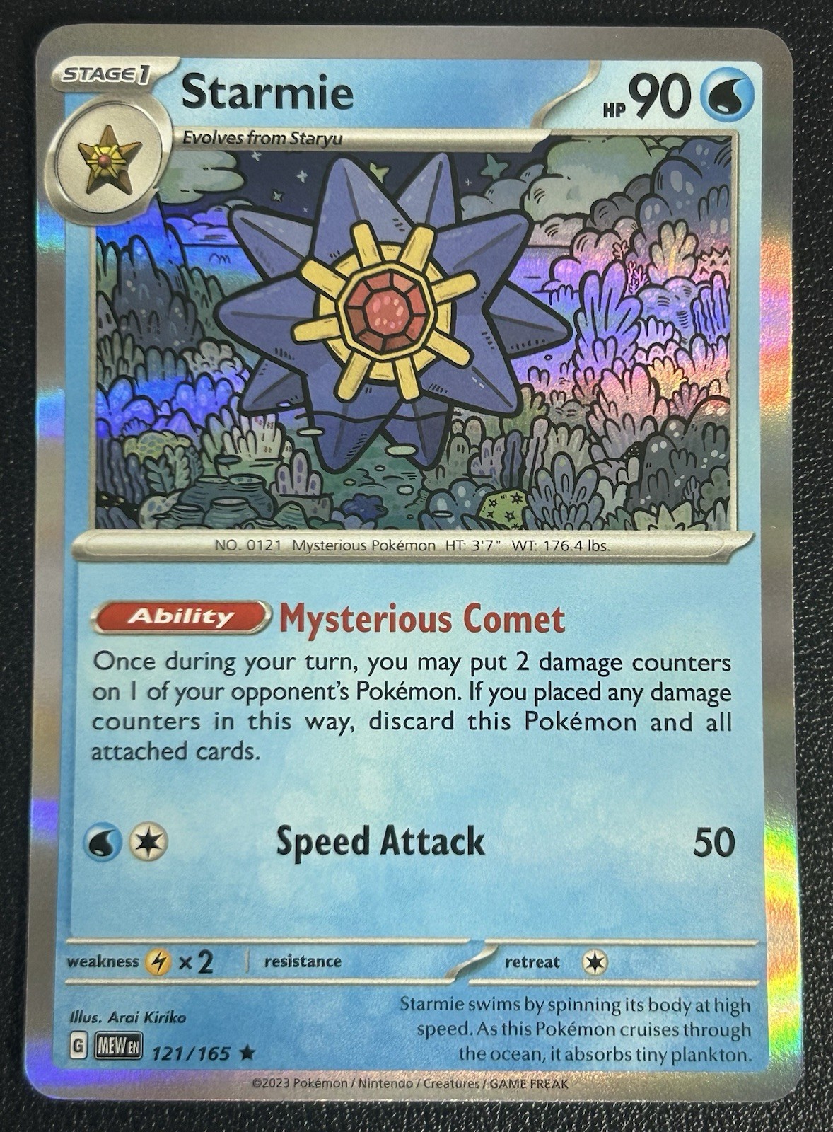 Starmie 121/165 Scarlet & Violet 151 Pokemon TCG Card NM
