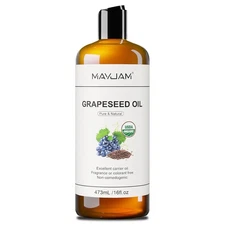 Organic Grapeseed Oil for Skin & Hair 16 oz, USDA Certified 100% Pure &... 