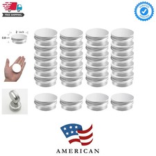 20 Pack 1 oz Aluminum Tin Jar with Screw Lid 30 ml Round Refillable Containers