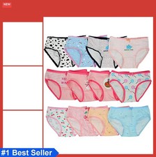 Toddler Girls Underwear Cotton Briefs 12 Pack Assorted Cartoon Soft Panties 2T