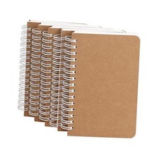 Spiral Pocket Notebooks, 5 Pack, 3.5x5.5, 180 Lined Pages  180 lined Ruled
