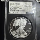 2021 W Proof $1 American Silver Eagle Dollar NGC PF69 Ultra Cameo