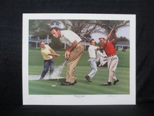  Masters Champion Arnold Palmer The King in Augusta Alan Zuniga Golf Lithograph