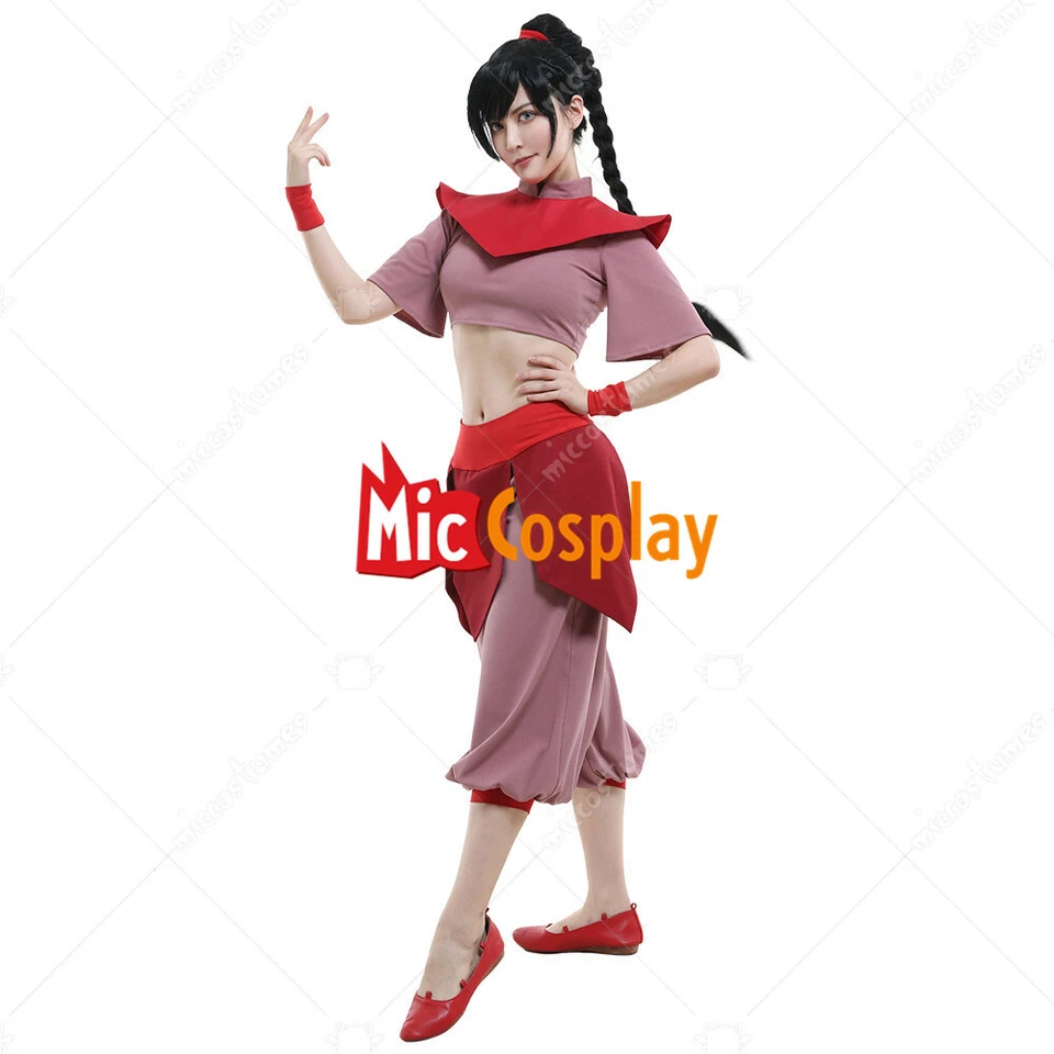 Women's Ty Lee Women Kungfu Wear Suit Cosplay Costume Uniform with Wrist - Image 2 of 4