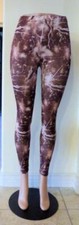 Women  s/ Junior  s Printed Polyester Leggings, Brown, One Size