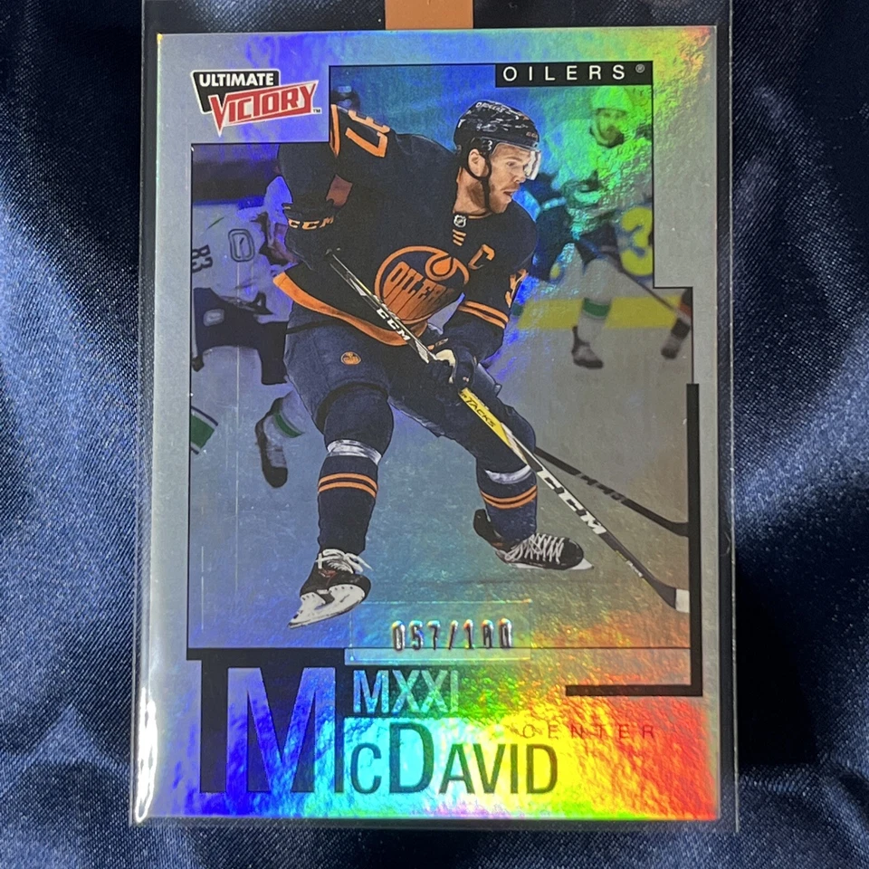 2020-21 CONNOR MCDAVID UD ULTIMATE VICTORY SILVER EXTENDED SERIES #CM-1 #/100 - Image 2 of 4