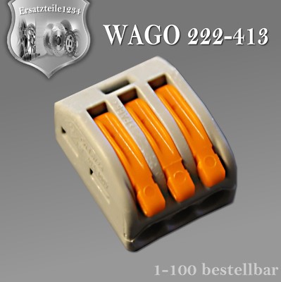   Wago Klemmen mit Hebel 222 413 Verbindungsklemme dreipolig 3polig Klemme