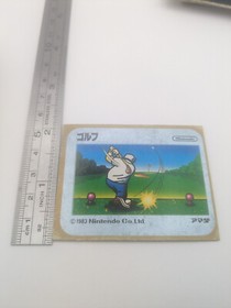 GOLF #12 Family Computer Card Menko Amada Famicom Konami 1985 Vintage Japan A3