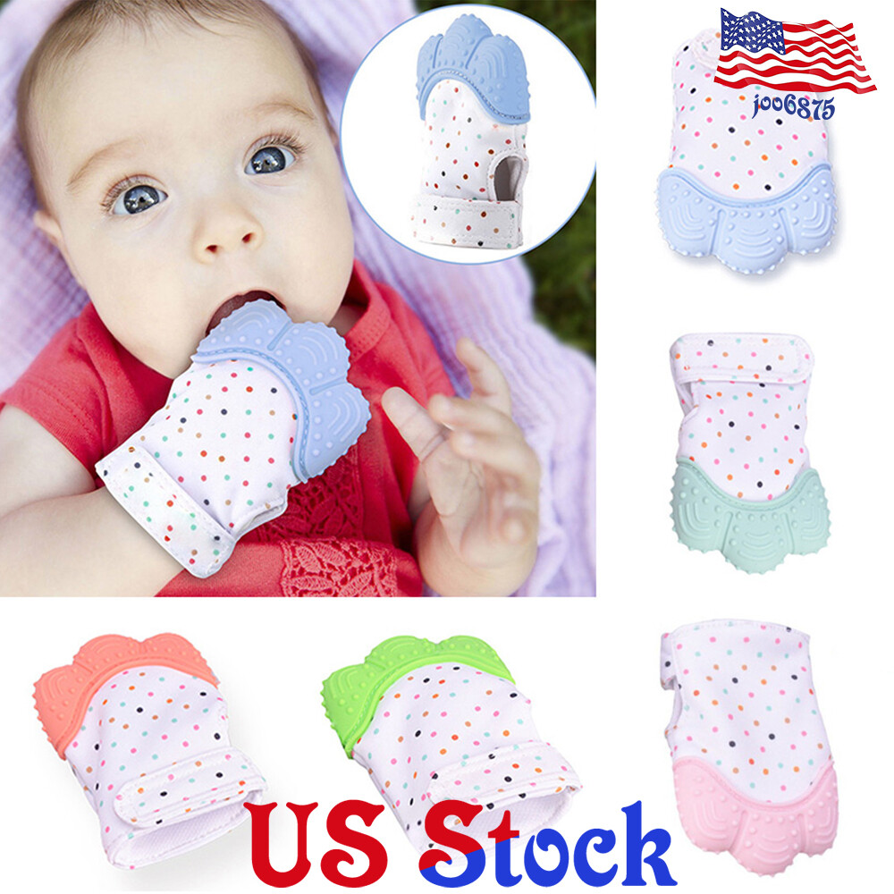 silicone teething mitten