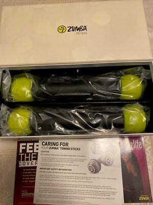 ZUMBA Fitness Body Shaping System Toning Sticks Shakers 1 lb Hand Weights NIB