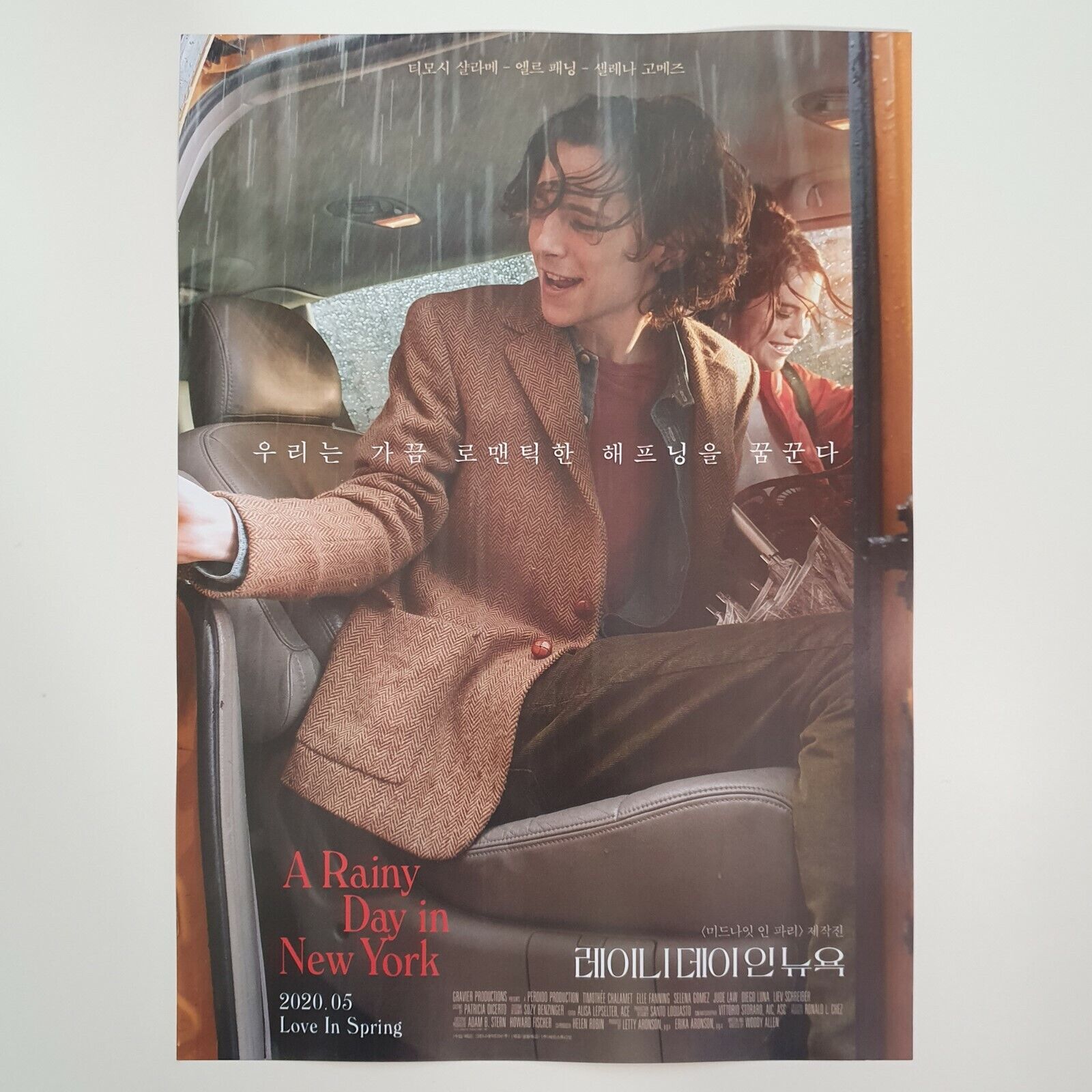 A Rainy Day in New York A4 Film Movie Mini Posters Flyers Korean Selena  Gomez