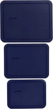 Pyrex (1) 7210-PC 3-Cup, 7211-PC 6-Cup, & 11 Cup, 6 3 Navy Blue 