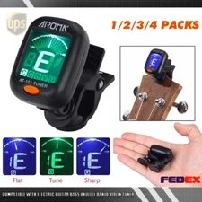 AT-101 LCD Clip On Chromatic Acoustic Electric Guitar Bass Banjo Violin Tuner