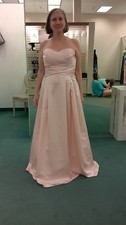 Size 12 Pink David's Bridal dress w/ pockets!