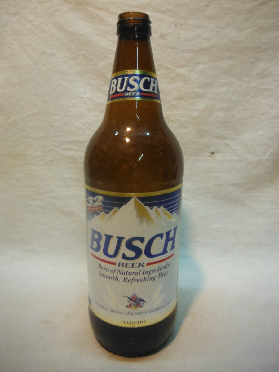 BUSCH 32 OZ/1 QUART BEER BOTTLE~ANHUSER BUSCH BRG.,ST LOUIS,MO #6