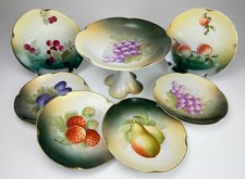 Jaeger&Co Marktredwitz Antik Set Obstschale mit Fus und 6 Obstteller Louise