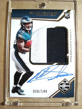 2019 Miles Sanders Panini Limited Rookie Autograph Patch RC 026/149 Jersey# 🔥🔥