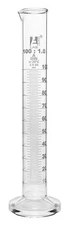 Eisco Labs 100ml Graduated Cylinder, Class A - White Graduations, Round Base