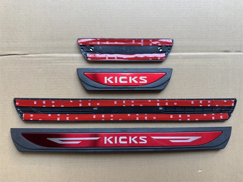 For Nissan Kicks Accessories Car Door Scuff Sill Cover Panel Step Protector Trim - Picture 79 of 92