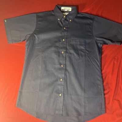ARAMARK SHORT-SLEEVE INDUSTRIAL WORK SHIRT 65% POLY/35% COTTON SIZE:SMLR