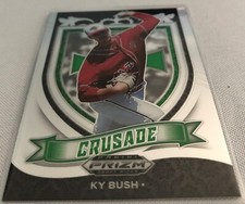 2021 Prizm Draft Picks Baseball Ky Bush Los Angeles Angels Crusade Green #C-KB