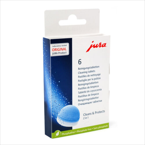 Genuine Jura 6 Cleaning Tablets 2 in 1 Phase - 6 tabs - Coffee Machine 62715 - Picture 1 of 1