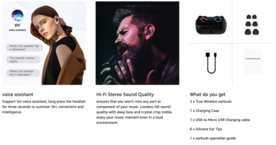 Bluetooth 5.1 TWS Wireless Earbuds – IPX7 Waterproof, 4000mAh Case, Stereo